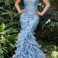 Andrea & Leo A1116 Floor Length Feathered Mermaid Gown