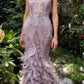 Andrea & Leo A1116 Floor Length Feathered Mermaid Gown