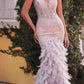 Andrea & Leo A1116 Floor Length Feathered Mermaid Gown