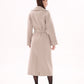 Marley Wraparound Wool Cashmere Coat in Nude