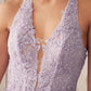 Andrea & Leo A1206 Long A-Line Garden Lace Halter Gown With Tier Skirt