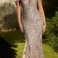 CLEARANCE - Andrea & Leo A1257 Long Off the Shoulder Dusty Mauve Gown (Size 4)