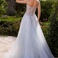 Andrea & Leo A1258 Long Embellished Tulle A-Line Ball Gown