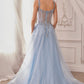 Andrea & Leo A1258 Long Embellished Tulle A-Line Ball Gown