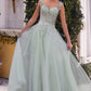Andrea & Leo A1258 Long Embellished Tulle A-Line Ball Gown