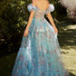 Andrea & Leo A1285 Long Off the Shoulder Sheer Bodice A-Line Gown