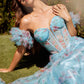 Andrea & Leo A1285 Long Off the Shoulder Sheer Bodice A-Line Gown
