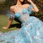 Andrea & Leo A1285 Long Off the Shoulder Sheer Bodice A-Line Gown