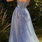 Andrea & Leo A1294 Long Strapless Sweetheart Sheer Bodice A-Line Gown