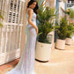 Nox Anabel A1307 Long One Shoulder Side Cut-Out Sequin Gown