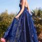 Andrea & Leo A1326 Long Tulle A-Line Floral Applique Gown