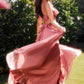 Andrea & Leo A1341 Long Strapless Chiffon Ruffle A-Line Dress