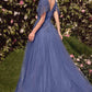 Andrea & Leo A1351 Embellished Lace Layered Tulle Ball Gown