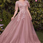 Andrea & Leo A1351 Embellished Lace Layered Tulle Ball Gown