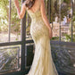 Andrea & Leo A1362 Dress Beaded Sheath Formal Gown
