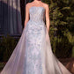 Andrea & Leo A1365 Dress Strapless Overskirt Glimmering Gown