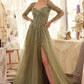 Andrea & Leo A1367 Dress Sequin Embellished Long Sleeve A-Line Gown
