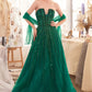 Andrea & Leo A1369 Dress Strapless A-Line Ombre Beaded Gown