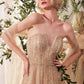 Andrea & Leo A1369 Dress Strapless A-Line Ombre Beaded Gown