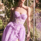 Andrea & Leo A1381 Tulle Daisy Asymmetric A-Line Gown