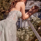 Andrea & Leo A1381 Tulle Daisy Asymmetric A-Line Gown