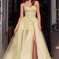 Andrea & Leo A1381 Tulle Daisy Asymmetric A-Line Gown