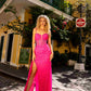 Nox Anabel A1384 Long Corset Boned Bodice V-Neck Fitted Gown