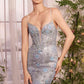 Andrea & Leo A1393 Dress Metallic Floral Mermaid Gown