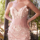 Andrea & Leo A1396 Sheer Pleated Corset Gown