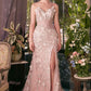 Andrea & Leo A1396 Sheer Pleated Corset Gown
