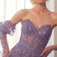 Andrea & Leo A1398 Dress Strapless A-Line Gown and Removable Sleeves