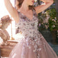 Andrea & Leo A1401 Dress Sequin Bouquet V-Neck Gown