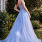 Andrea & Leo A1417 Dress Lace Appliqued A-Line Layered Tulle Gown