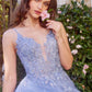 Andrea & Leo A1417 Dress Lace Appliqued A-Line Layered Tulle Gown