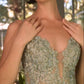 Andrea & Leo A1417 Dress Lace Appliqued A-Line Layered Tulle Gown