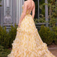 Andrea & Leo A1430 Dress Strapless Floral Printed Ball Gown