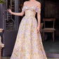 Andrea & Leo A1466 Dress Floral Printed Off The Shoulder A-Line Gown