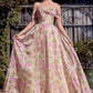 Andrea & Leo A1466 Dress Floral Printed Off The Shoulder A-Line Gown