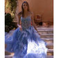 Andrea & Leo A1483 A-Line Gown Sheer Boned Bodice Strapless Fairytale