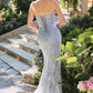 Andrea & Leo A1484 Fitted Gown Strapless Sweetheart Embroidered Floral Motif