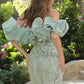 Andrea & Leo A1488 Removable Organza Sleeve Fitted Evening Gown