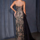Andrea & Leo A1489 Fitted Formal Gown Sequin Embroidery Over Nude Mesh
