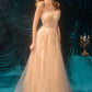 Andrea & Leo A1491 Boned Asymmetrical Sequin Bodice A-Line Formal Dress