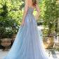 Andrea & Leo A1491 Boned Asymmetrical Sequin Bodice A-Line Formal Dress