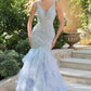 Andrea & Leo A1493 Showstopping Mermaid Gown Ruffle Tiered Tulle Skirt