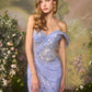 Andrea & Leo A1498 Off the Shoulder Sweetheart Neck Fitted Gown