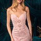 Andrea & Leo A1499 Ethereal Floral Lace Thigh High Slit Fitted Lace Gown