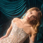 Andrea & Leo A1510 Fitted Gown Crystal Beadwork Sequin Motifs Cold Shoulder