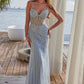 Nox Anabel A1586 Sheer Boned Waistline Fully Beaded Lace up Dress