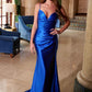 Nox Anabel A1588 Sleeveless Satin Sweetheart Neckline Dress with Slit